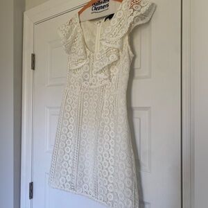 French Connection White Eyelet Dress